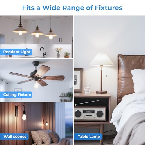 A19 E26 LED Light Bulbs 60 Watt Equivalent (12 Pack / 5000k Cool White)