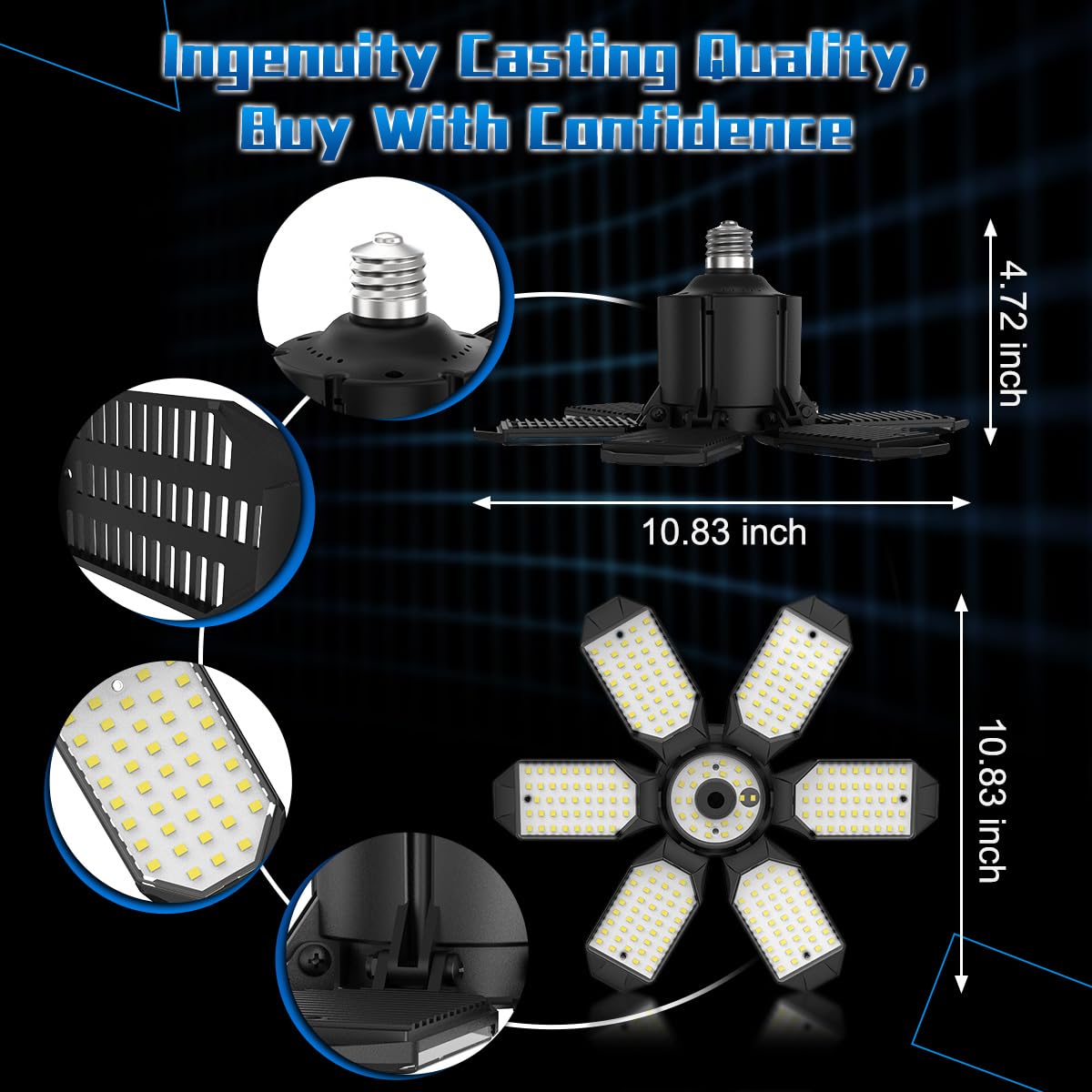 Garage Light Bulbs (6 Panels - 150W)