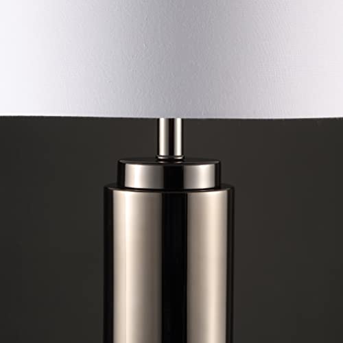 Couture Lighting Collection Terry Modern Metal Pillar Nickel (Nickel/White)