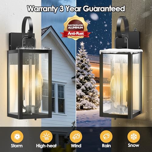 19inch Large Outdoor Wall Light with Closed Bottom (19in-dusk to dawn)
