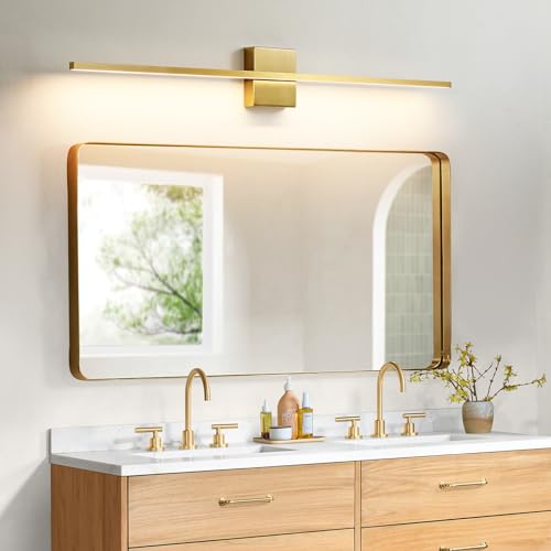 Gold Bathroom Light Fixtures Over Mirror (Gold / 39Inch)
