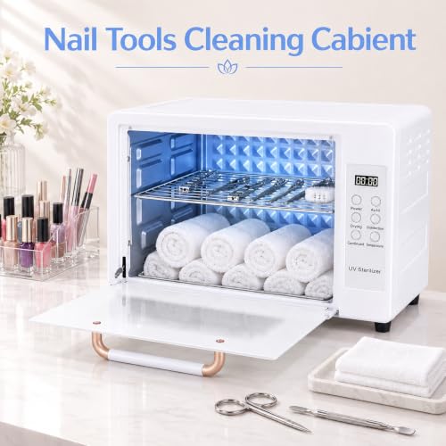 24L Nail Dryer and Cleaning Cabinet (24L / White)
