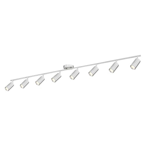 61.4" Track Lighting with 3000K LED Bulbs (Kaleidoscope, Brushed Nickel / 61.4", 8-light)