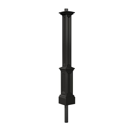 Signature Lamp Post with Post Mount (Black)