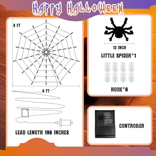 Halloween Spider Web Lights