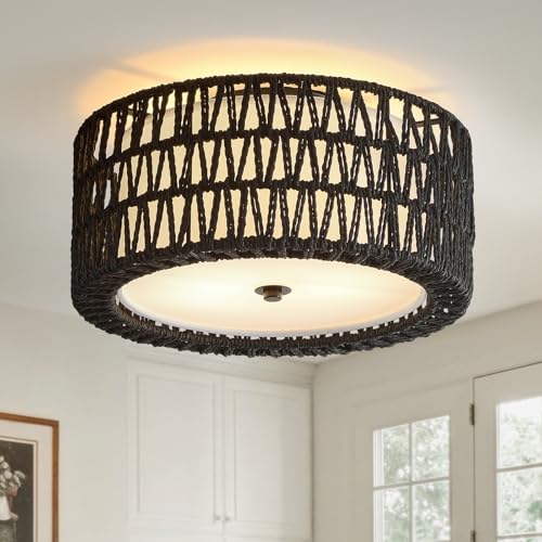 Rattan Ceiling Light Boho Ceiling Light