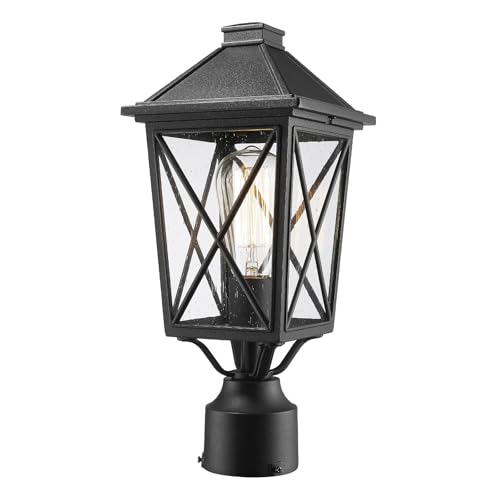 Outdoor Post Lights Fixtures Lamp Post Light Fixture 7X1P BK+7H3PL
