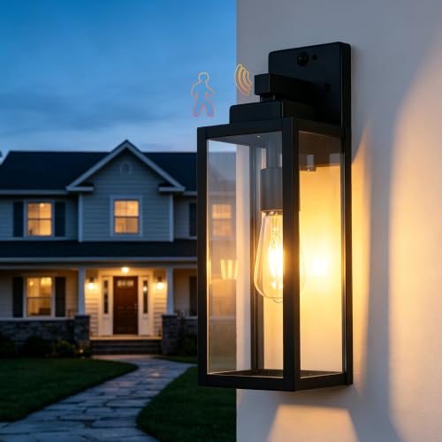15 Inch Motion Sensor Dawn to Dusk Outdoor Sensor Light Fixture Waterproof Porch Lights Anti (15 Inch)