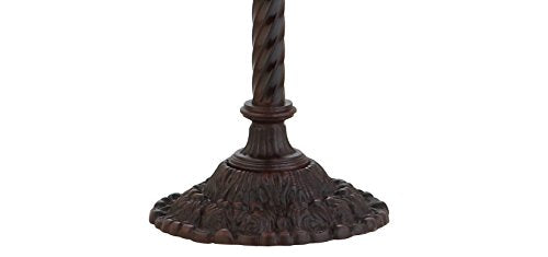 Dragonfly Tiffany Style Torchiere Floor Lamp 71" (Bronze/Red)