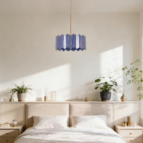 Drum Chandelier 4 (Blue Purple)