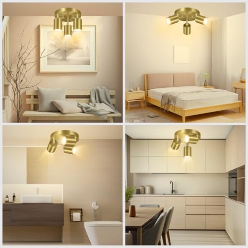 LED 3 Light Track Lighting Kit (3 Light-Gold)