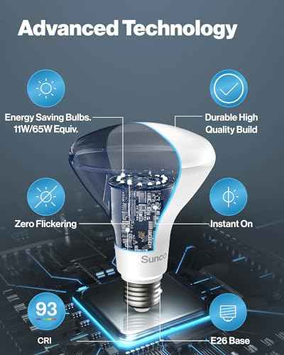 Sunco 12 Pack BR30 LED Bulb Flood Light (12 Count (Pack of 1))