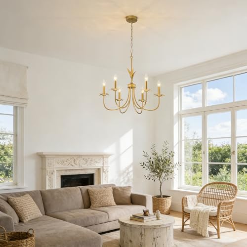 Flower Farmhouse Chandeliers for Dining Room Light Fixture