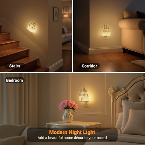 Night Lights Plug into Wall (Castle-3000K / 1 Pack)