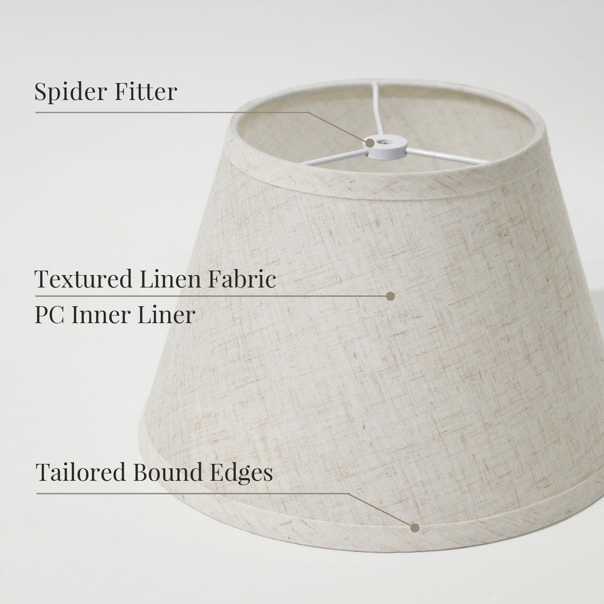 2 Small Lamp Shades for Table Lamps (Beige Linen)
