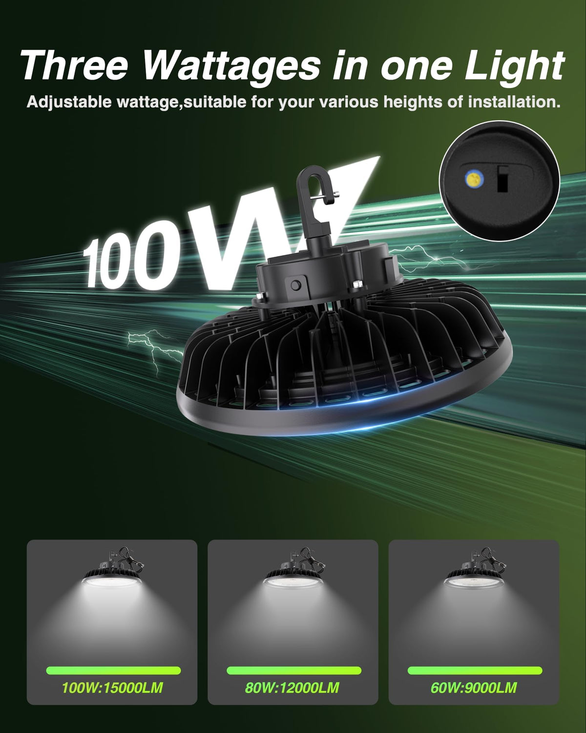 100W Super Bright UFO LED Shop Lights (100-18PACK)