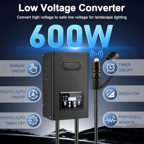 600W Low Voltage Landscape Transformer