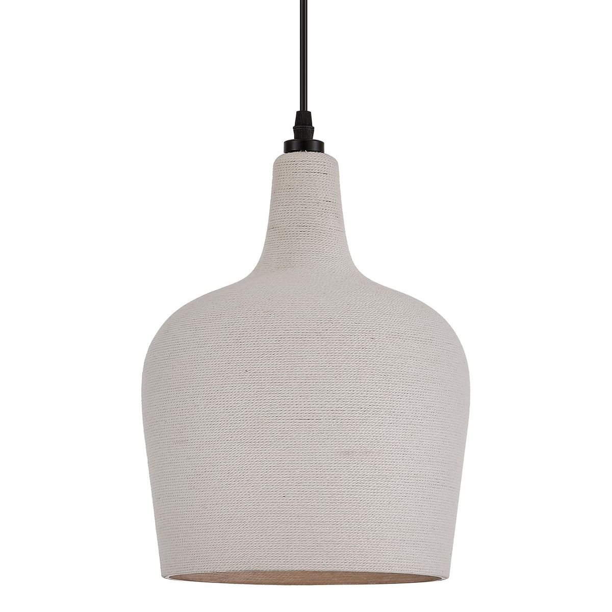 Large Hammered Glass Rattan Pendant Light Boho 1 Light Single Dome Pendant Lighting Fixtures for Kitchen Island Dining Room Hallway (White-Wicker)