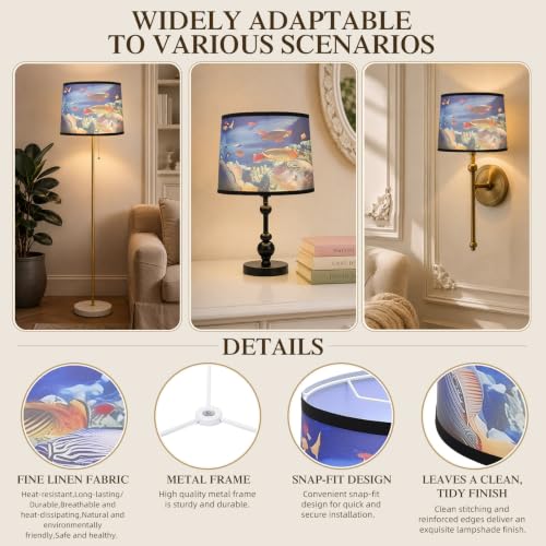 Drum Lamp Shades Set of 2 (Underwater World)