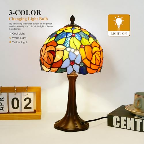 Tiffany Table Lamp Romantic Double (Roses)