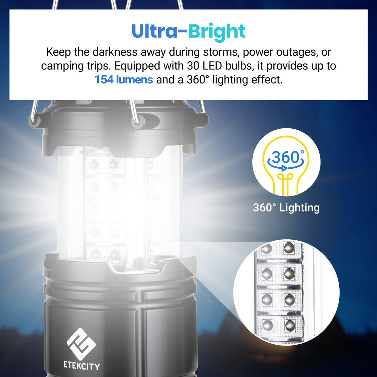LED Camping Lanterns (2 Pack)