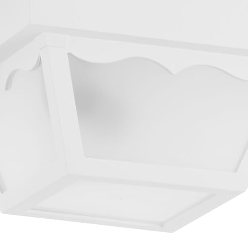 8.25" 1 Light Flush Mount Light (White / 8.25-Inch Diameter x 4.75-Inch Height / 1-Light)