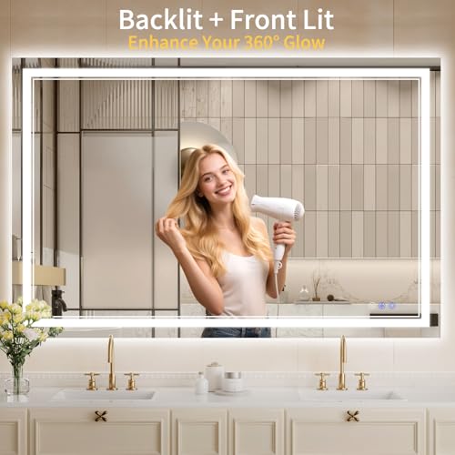 40"x50" LED Bathroom Mirror with Lights (40"L x 50"W)