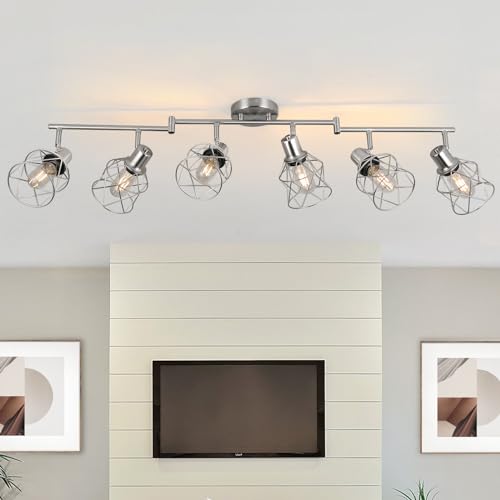 Track Lighting Fixtures (Brushed Nickel / 6-Light-Cage)
