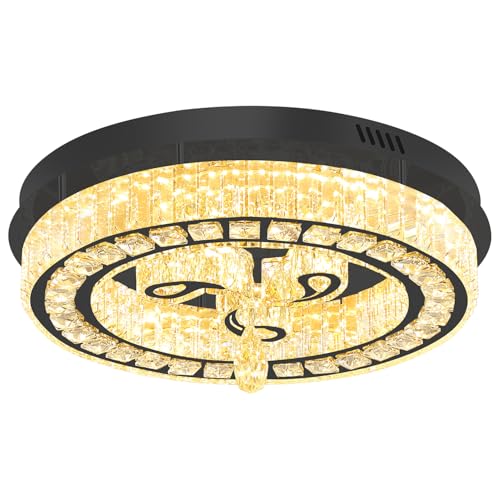 Modern Crystal Chandeliers for Dining Room Flush Mount Ceiling Chandelier for Living Room