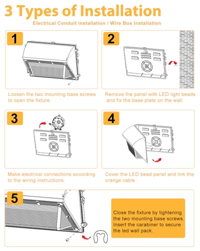 LED Wall Pack Light 120W 15600LM with Dusk to Dawn Photocell (120W 1 Pack)