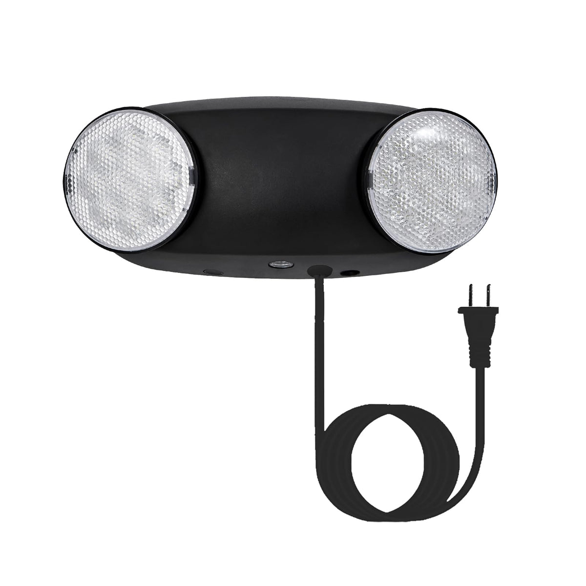 LED Emergency Lights with Battery Backup (1 Pack / Black)