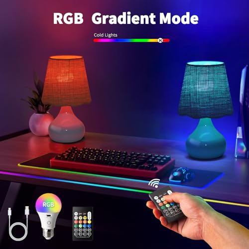 Cordless Table Lamp Rechargeable (Light Blue / Cordless)