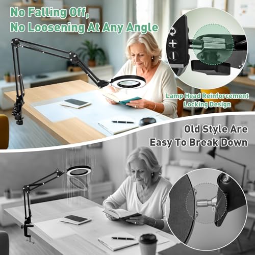 Magnifying Glass with Light and Clamp (4.2IN-2)