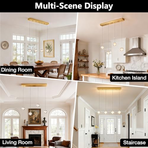Staircase Chandelier Modern LED Chandelier Crystal Raindrop Ball Suspension Stairwell
