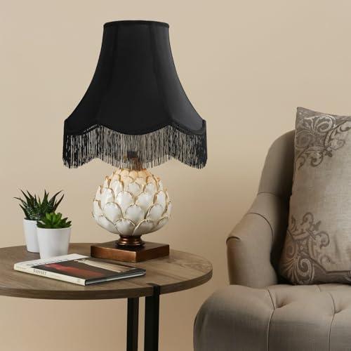 Black Silk Bell Lamp Shades Set of 2 (BLACK / 2 Pack)