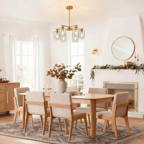 Modern Farmhouse Glass Chandelier