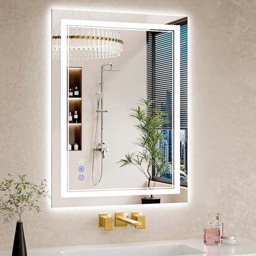 24"x32" LED Bathroom Mirror with Lights (24"L x 32"W)