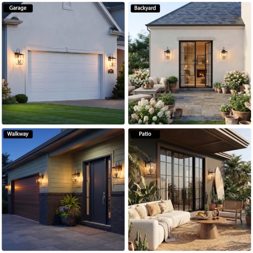 Modern Outdoor Wall Sconce Fixture 20 1 (Black-20.5in 1PCS / Non Dusk to Dawn)