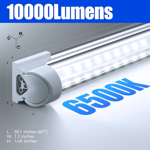 T8 LED Shop Lights 8FT (6500K / 8ft-6 Packs)