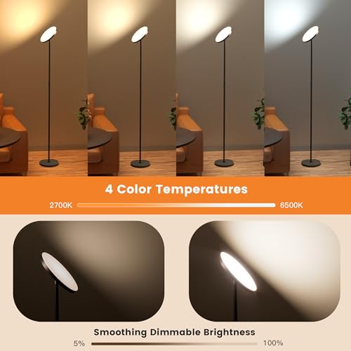 Torchiere Floor Lamp (Black)