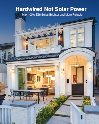White Outdoor Lights for Porch (White / No Sensor 1 PACK)