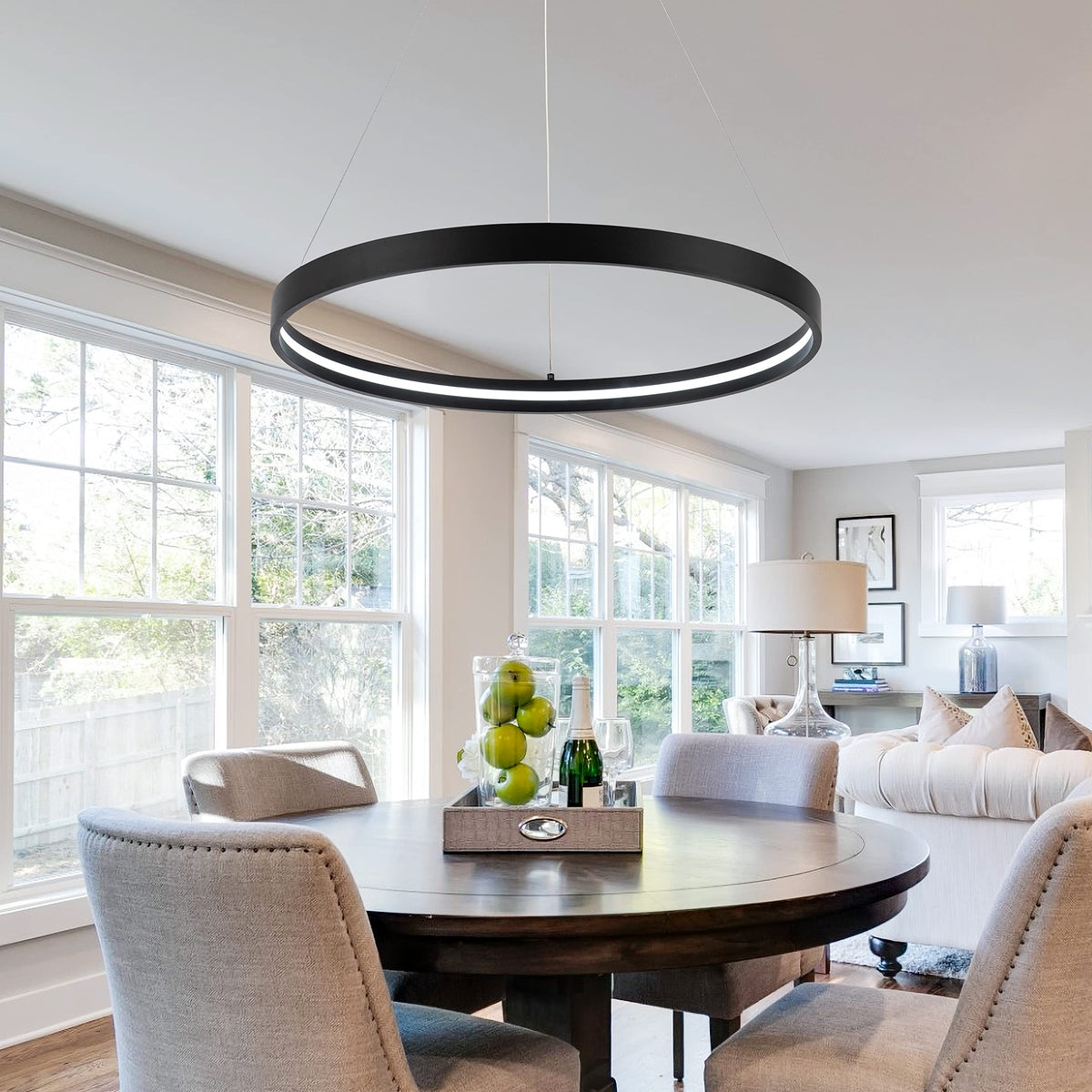 Modern Black LED 1 (1 Ring)
