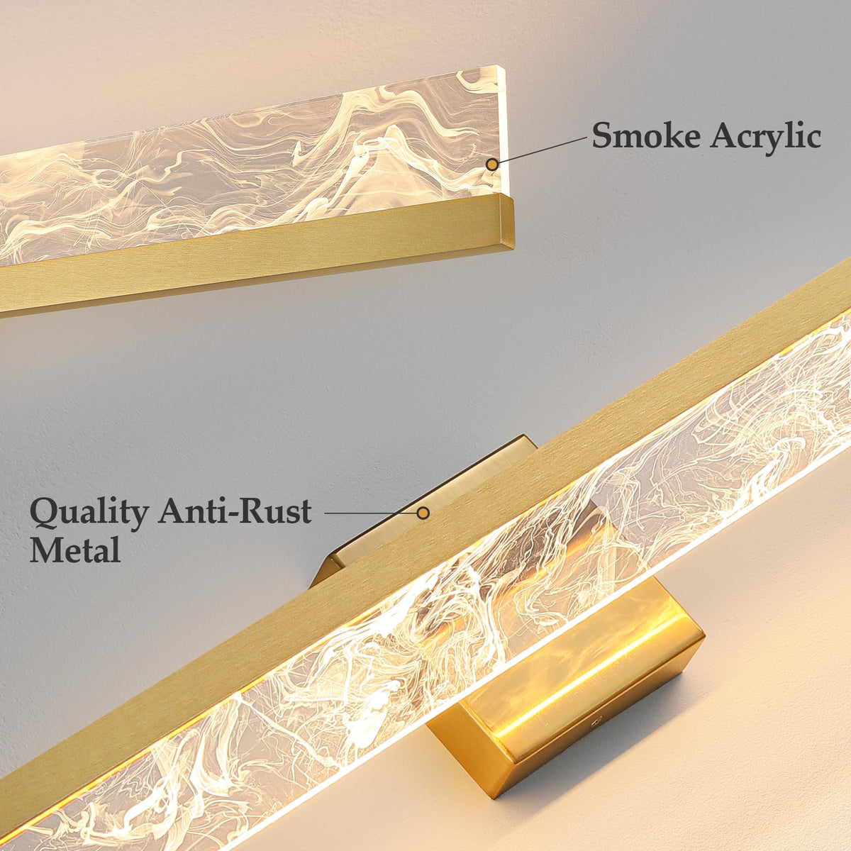 Gold Bathroom Light Fixtures (Gold / 32inch)