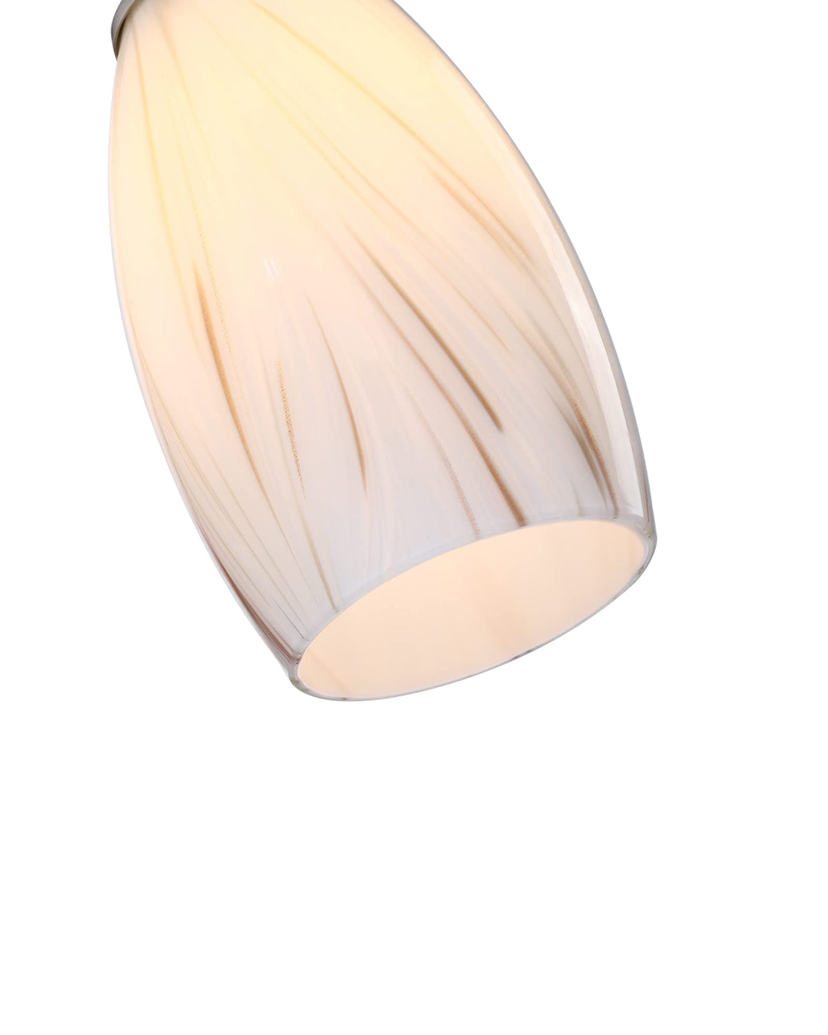 Mini Milk Glass Pendant Lights (Creamy With Gold-1Pack)