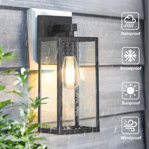 Outdoor Wall Light Fixture (Black / XX-Large)
