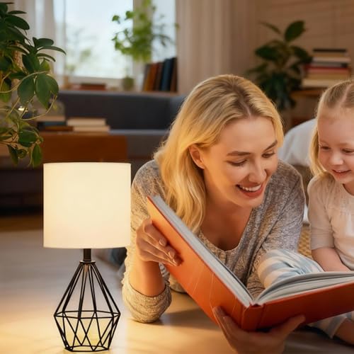 Small Table Lamp Set of 2 Black (Black 2 pack)