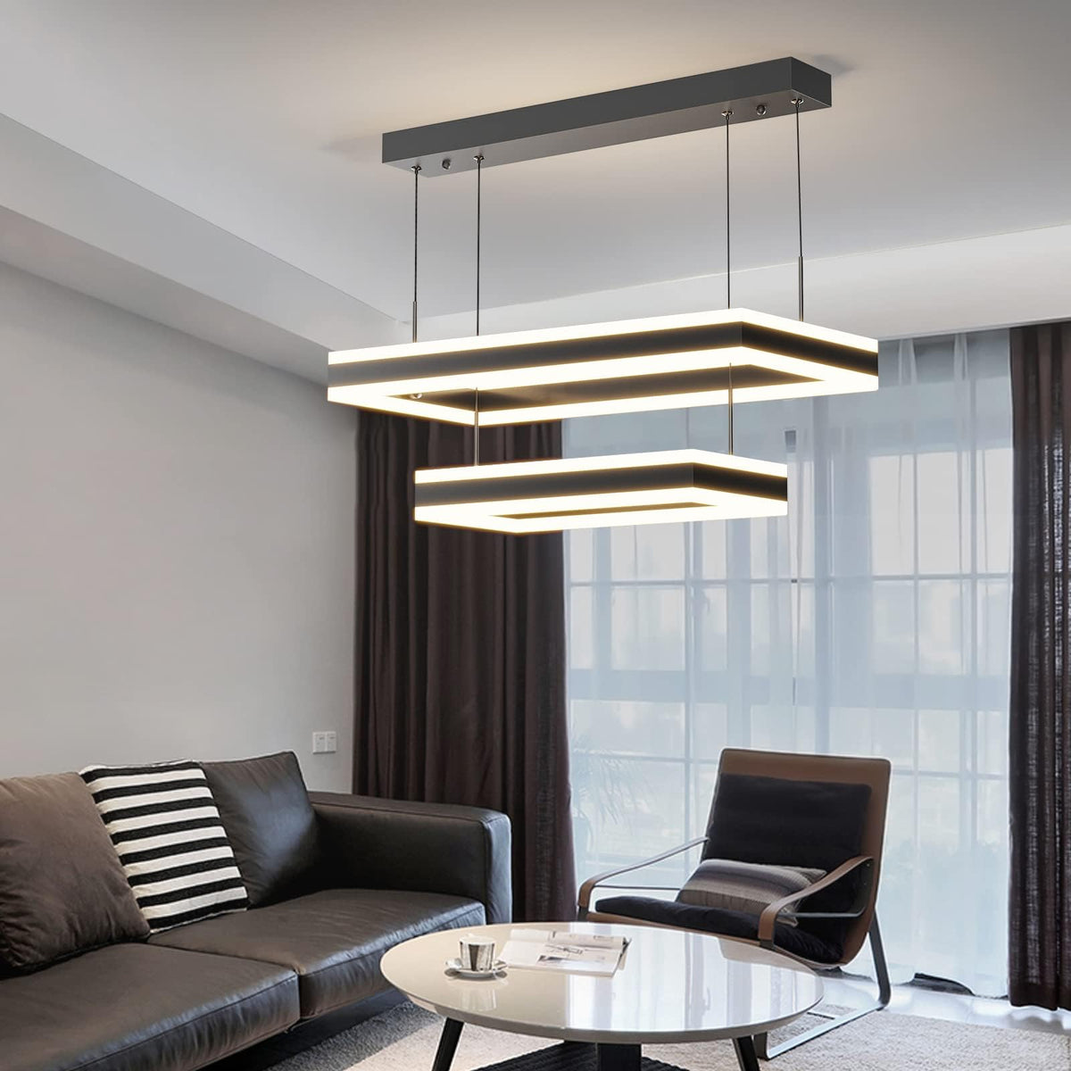 Modern LED Chandelier (15.7*23.6*0IN / C-Rectangular)