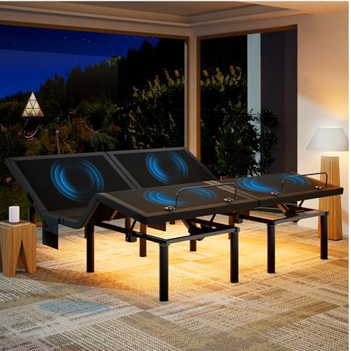 NS2 Pro Split King Adjustable Bed Base with Massage (Split King / Massage Base+ App)