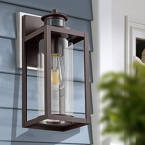 13 Inch Oil Rubbed Bronze Motion Sensor Outdoor Wall Light 1 Pack (Bronze / 1 Pack H13" Motion)