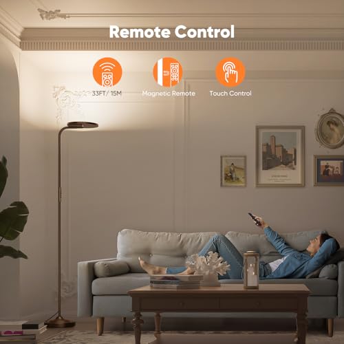 36W LED Floor Lamp (Brown)